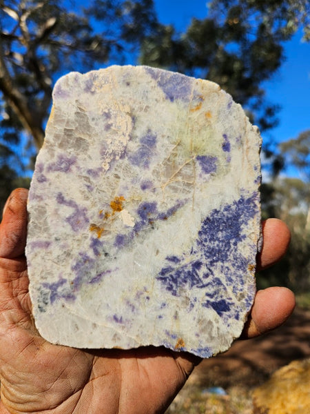 Polished Blue Lepidolite slab BL262