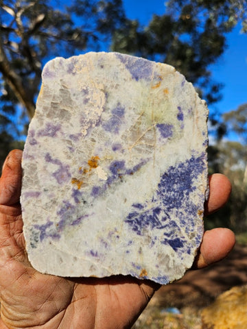 Polished Blue Lepidolite slab BL262