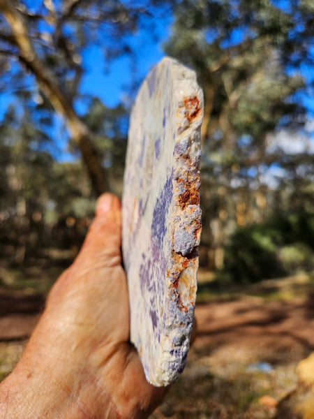 Polished Blue Lepidolite slab BL262