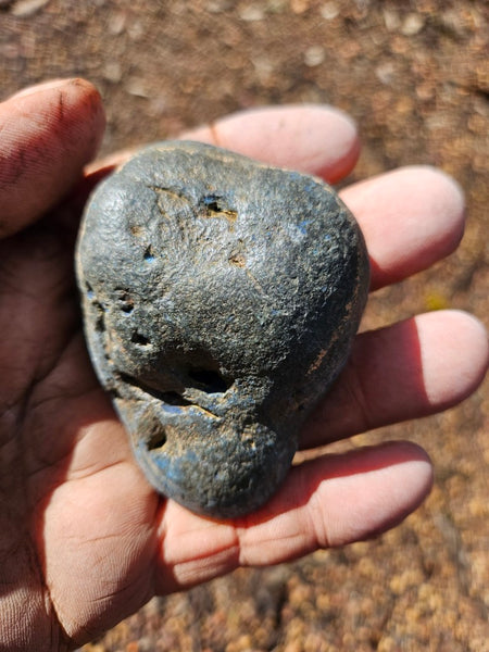 Polished Vivianite nodule half VV114