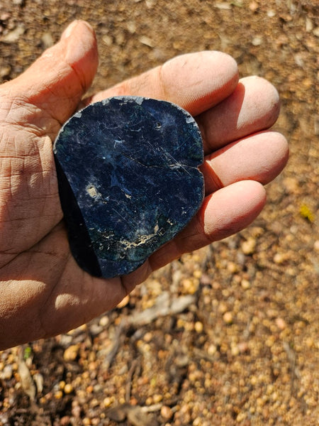 Polished Vivianite nodule half VV114