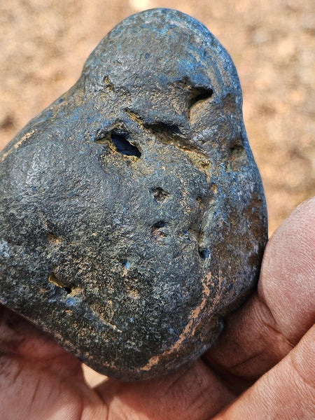 Polished Vivianite nodule half VV114