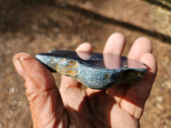 Polished Vivianite nodule half VV113
