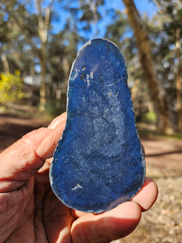 Polished Vivianite nodule half VV111