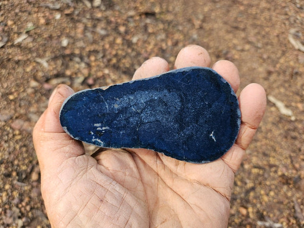 Polished Vivianite nodule half VV111