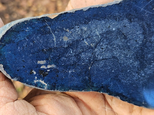Polished Vivianite nodule half VV111