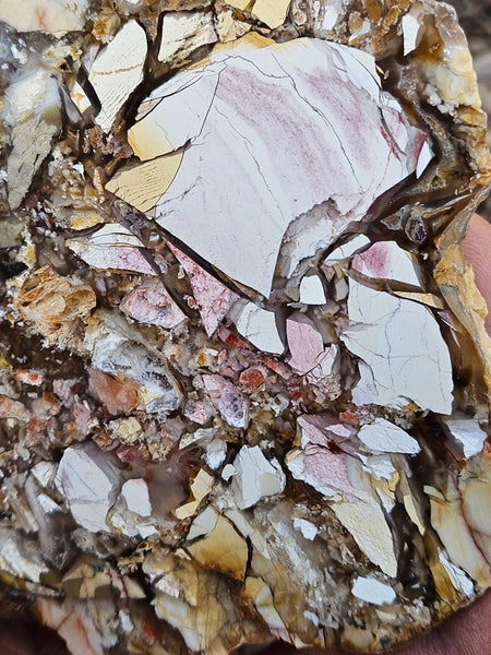Polished Brecciated Mookaite slab BM334