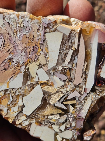 Polished Brecciated Mookaite rock BM332