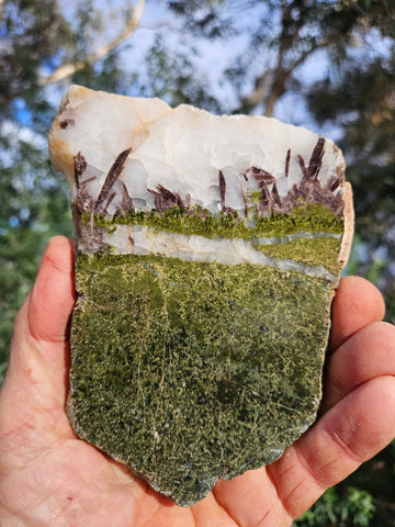 Epidote, Quartz & Axinite slab EPI87
