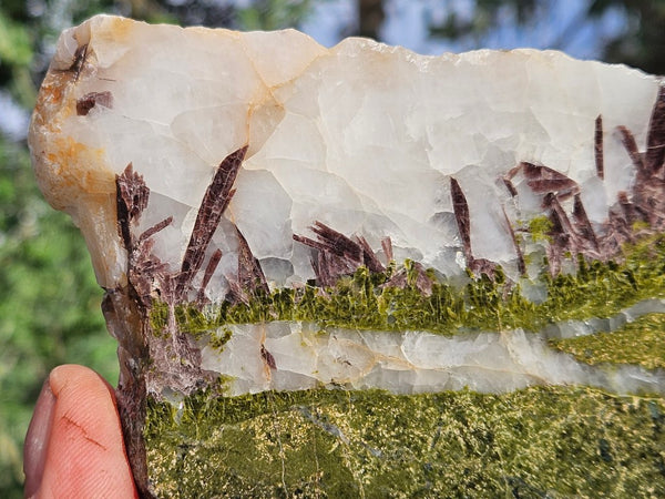 Epidote, Quartz & Axinite slab EPI87
