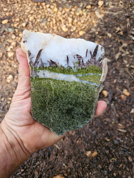 Epidote, Quartz & Axinite slab EPI87