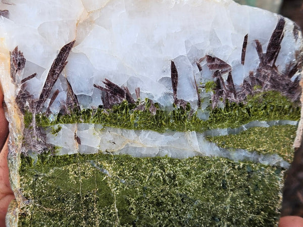 Epidote, Quartz & Axinite slab EPI87