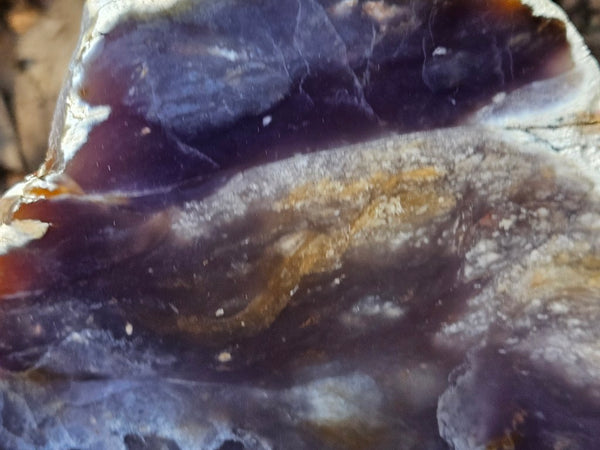 Purple Chalcedony polished slab. PU157
