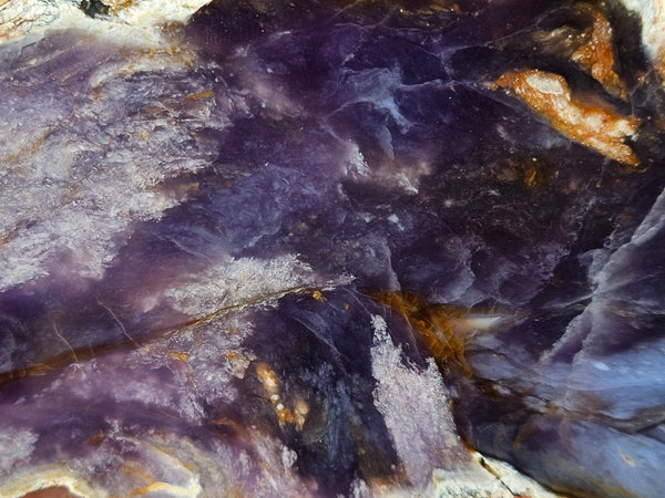Purple Chalcedony polished slab. PU156