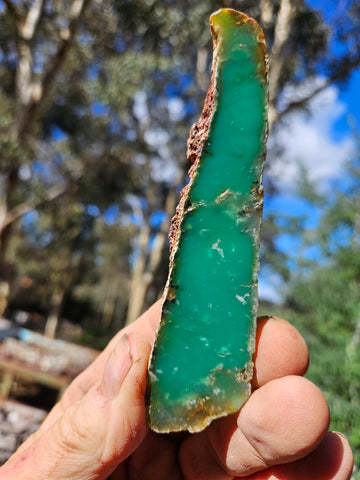 Polished  Chrysoprase slab CH481