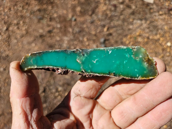 Polished  Chrysoprase slab CH481