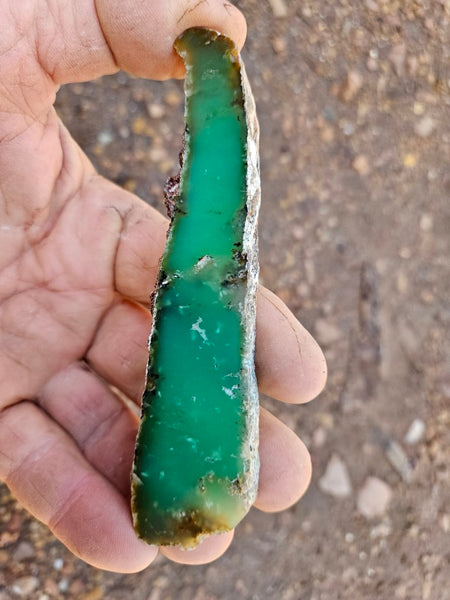 Polished  Chrysoprase slab CH481