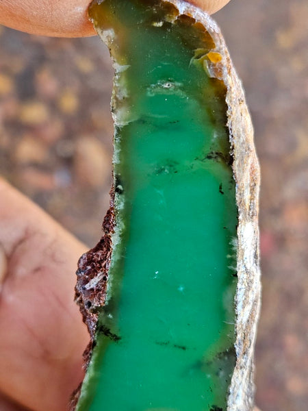 Polished  Chrysoprase slab CH481