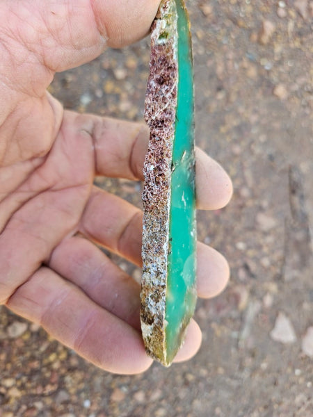 Polished  Chrysoprase slab CH481