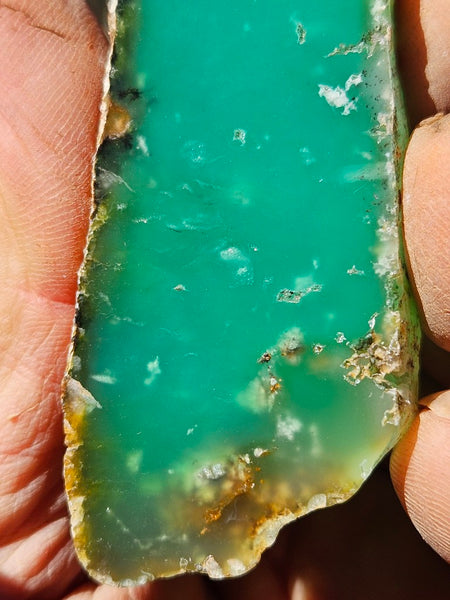 Polished  Chrysoprase slab CH481