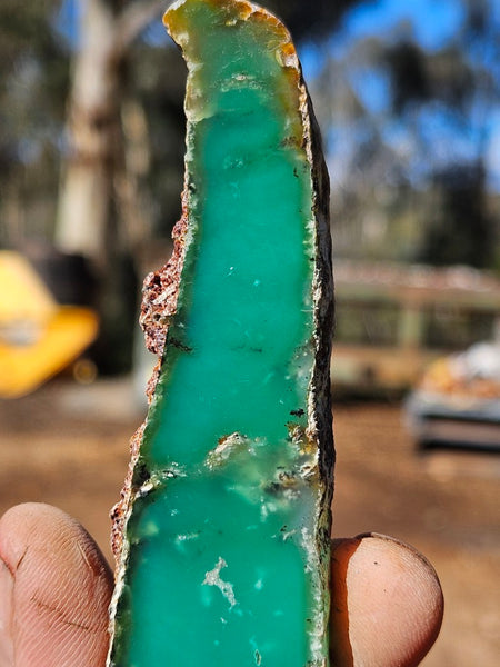 Polished  Chrysoprase slab CH481