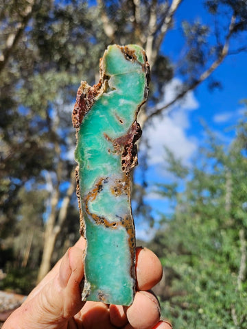 Polished  Chrysoprase slab CH483