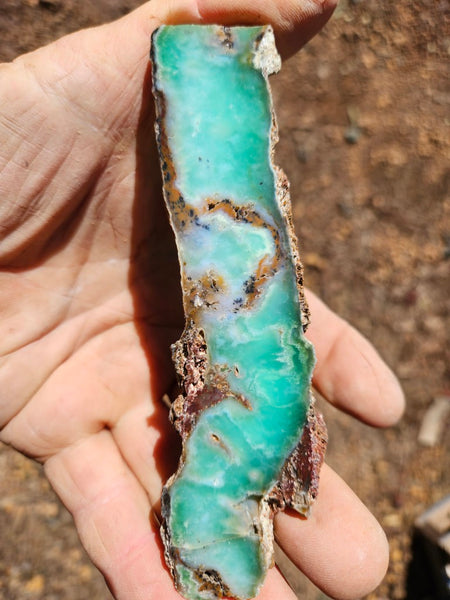 Polished  Chrysoprase slab CH483