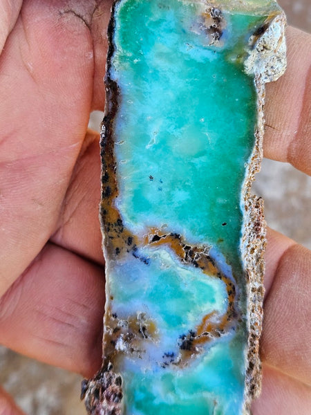 Polished  Chrysoprase slab CH483