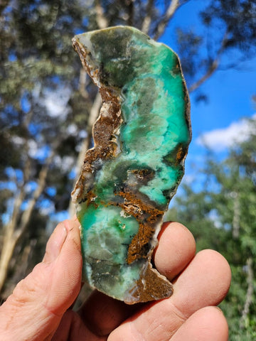 Polished  Chrysoprase slab CH482