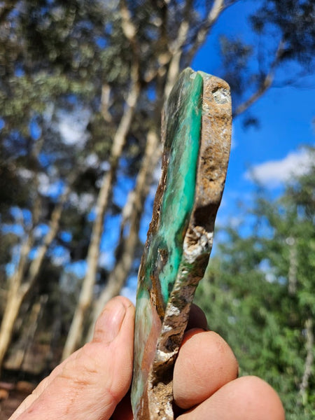 Polished  Chrysoprase slab CH482