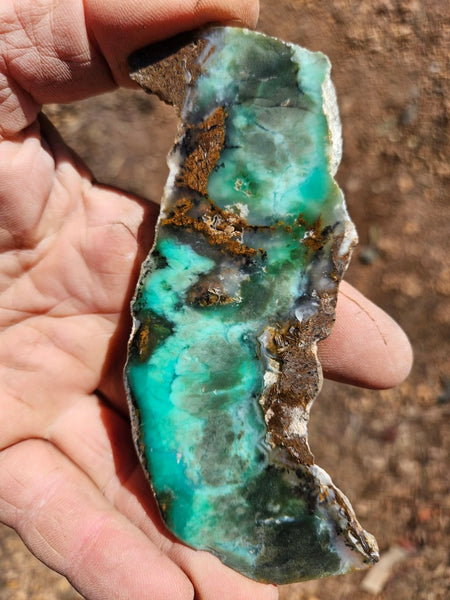 Polished  Chrysoprase slab CH482