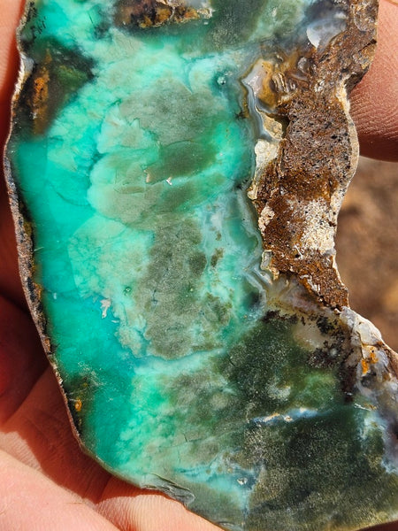 Polished  Chrysoprase slab CH482