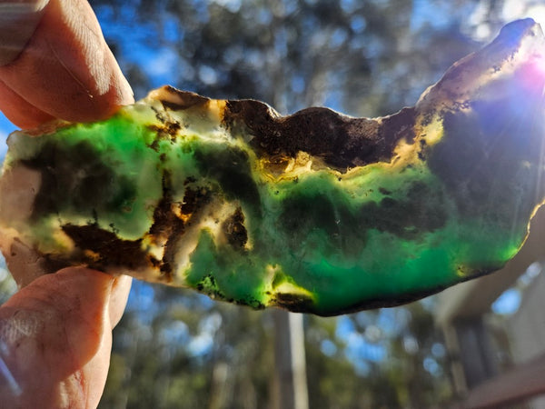 Polished  Chrysoprase slab CH482