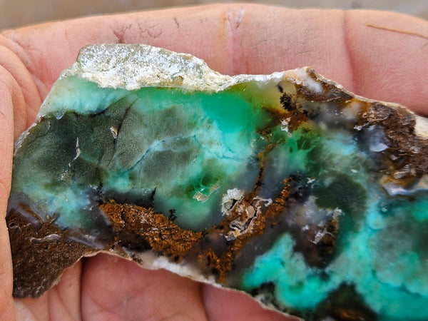 Polished  Chrysoprase slab CH482