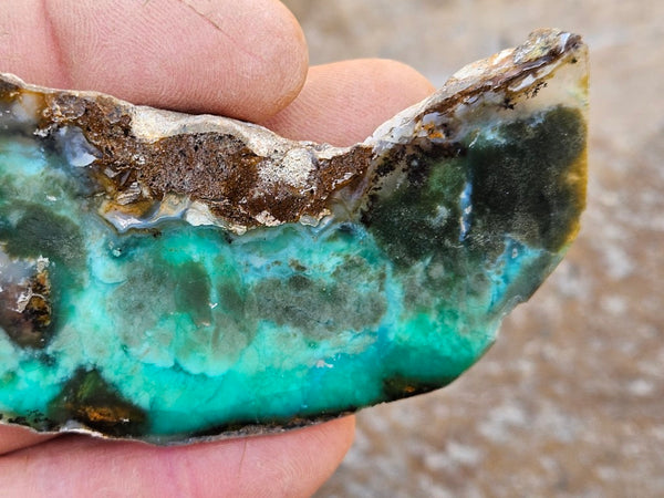 Polished  Chrysoprase slab CH482