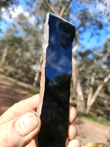 BJ142 Polished "Black Jade" slab.