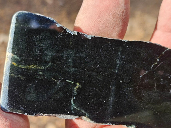BJ142 Polished "Black Jade" slab.
