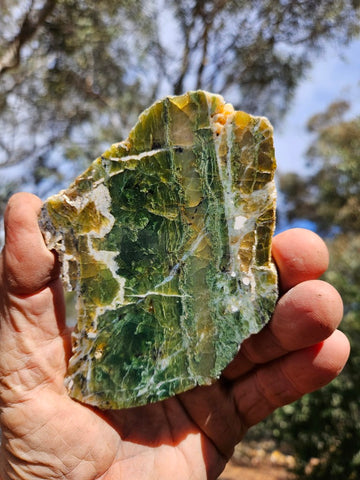 Polished Green Opal slab GRN112