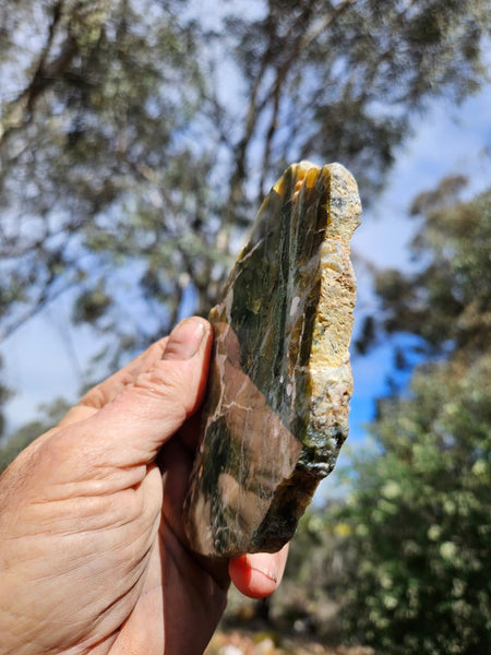 Polished Green Opal slab GRN112