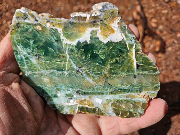 Polished Green Opal slab GRN112