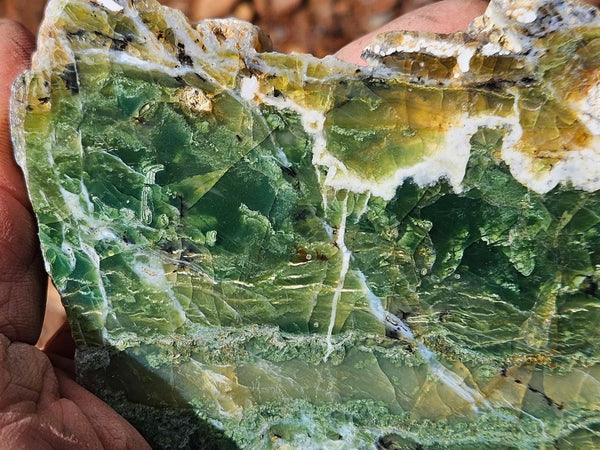 Polished Green Opal slab GRN112