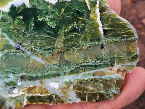 Polished Green Opal slab GRN112