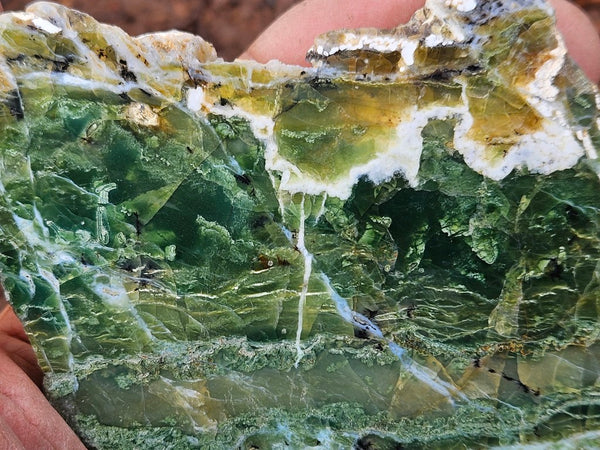Polished Green Opal slab GRN112