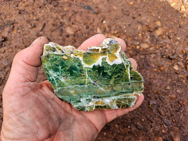 Polished Green Opal slab GRN112