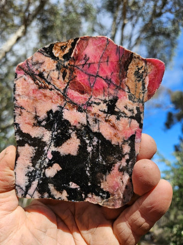 Polished Rhodonite slab RH292