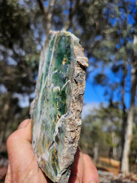 Polished Green Opal slab GRN113