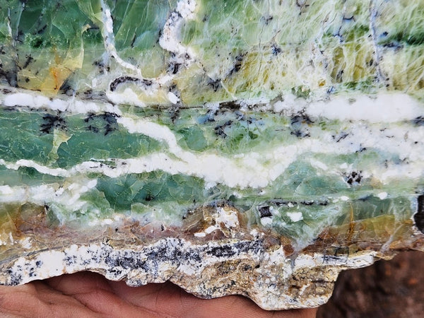 Polished Green Opal slab GRN113