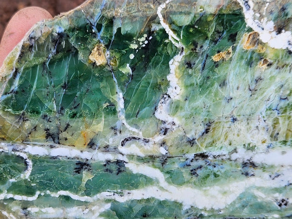 Polished Green Opal slab GRN113