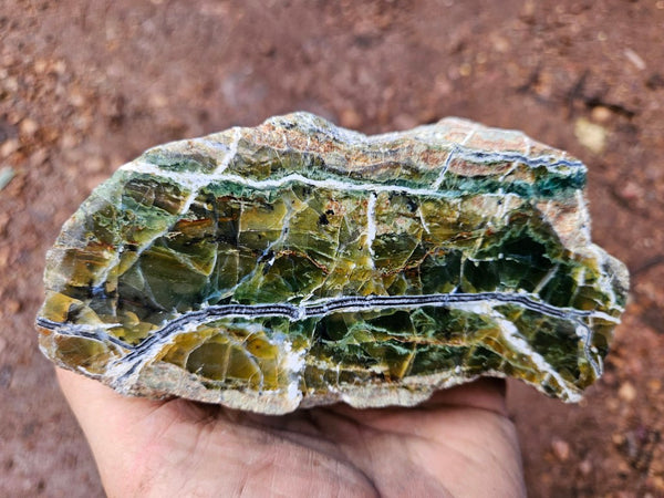 Polished Green Opal rock GRN111