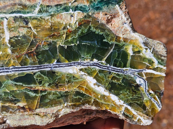 Polished Green Opal rock GRN111